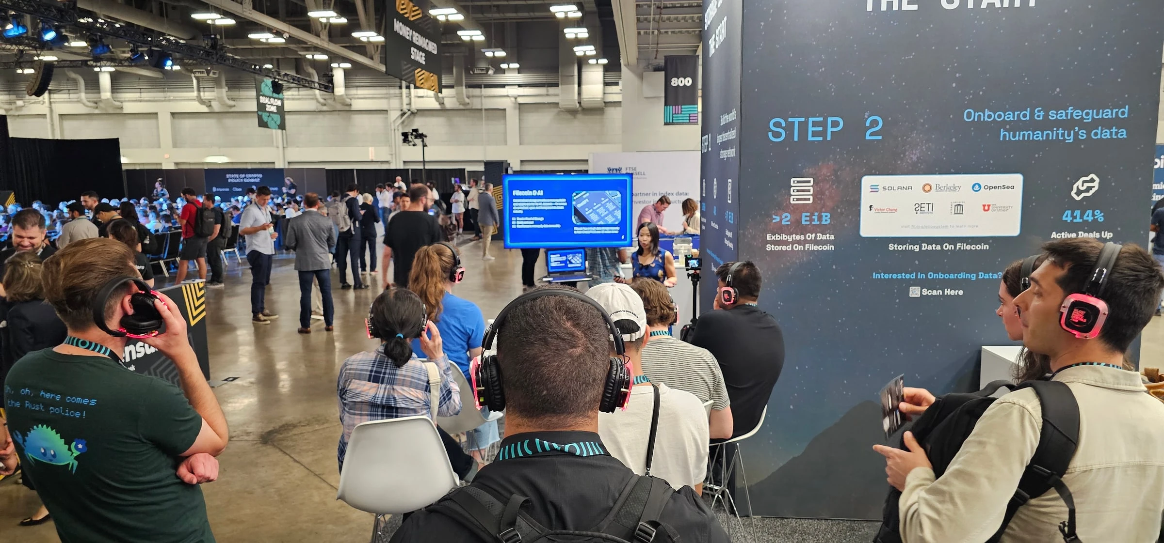 Filecoin Master Plan booth at Consensus