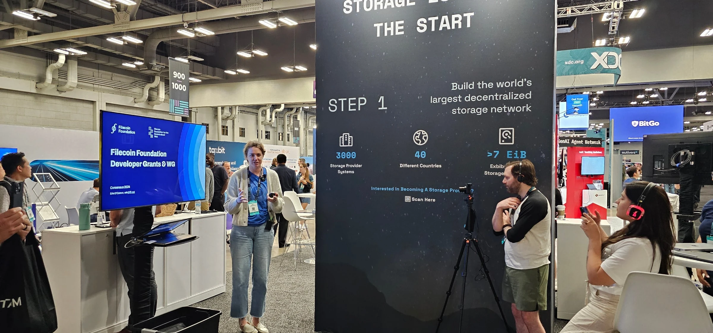Filecoin Master Plan booth at Consensus