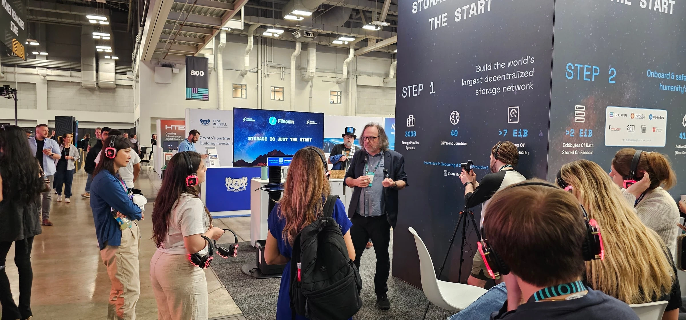 Filecoin Master Plan booth at Consensus