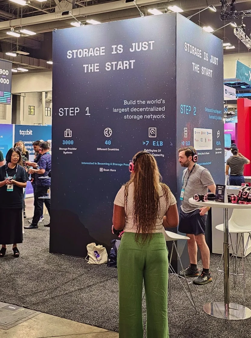Filecoin Master Plan booth at Consensus