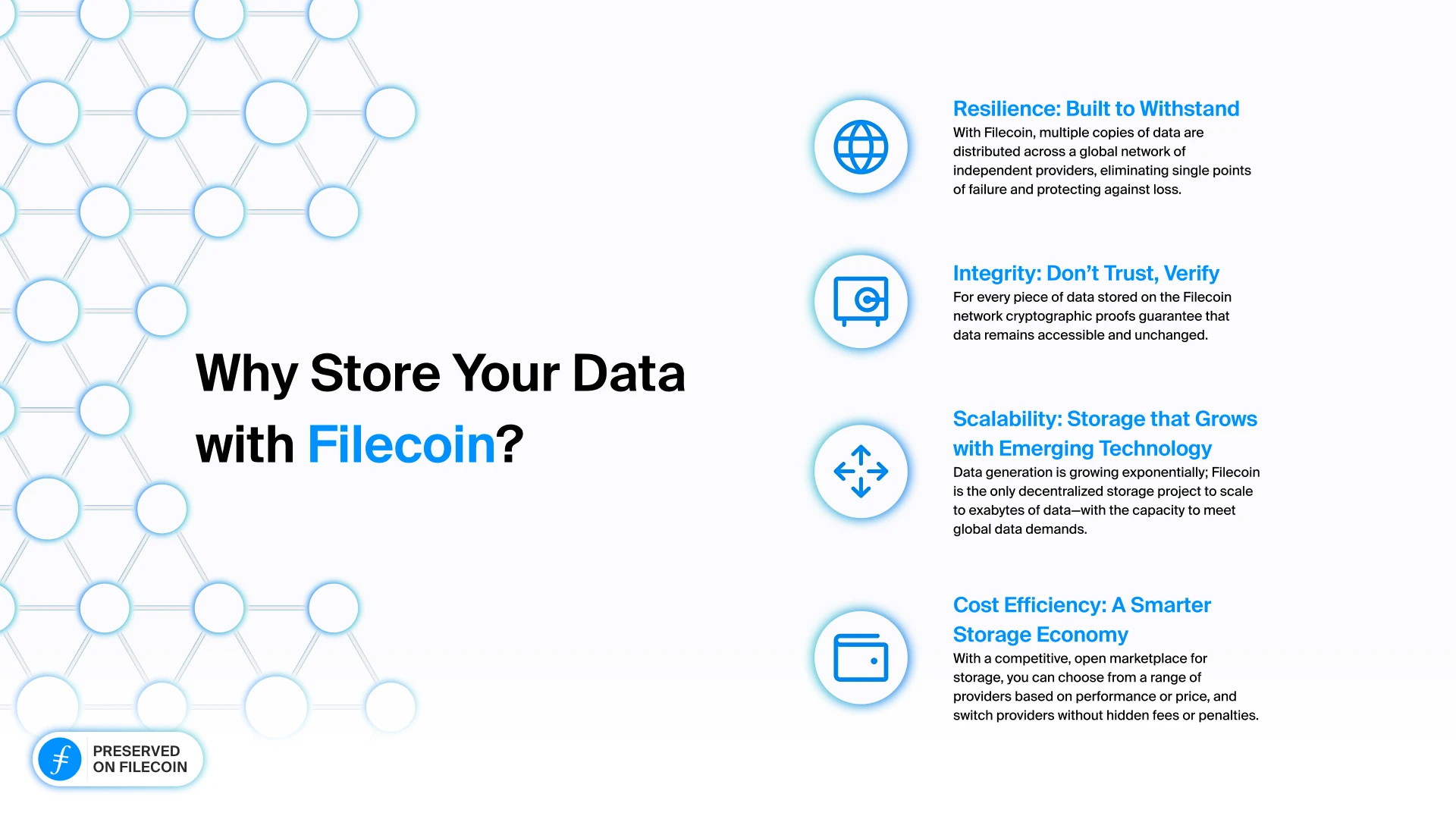 Explainer: why store data with Filecoin — resilience, integrity, scalability and cost efficiency